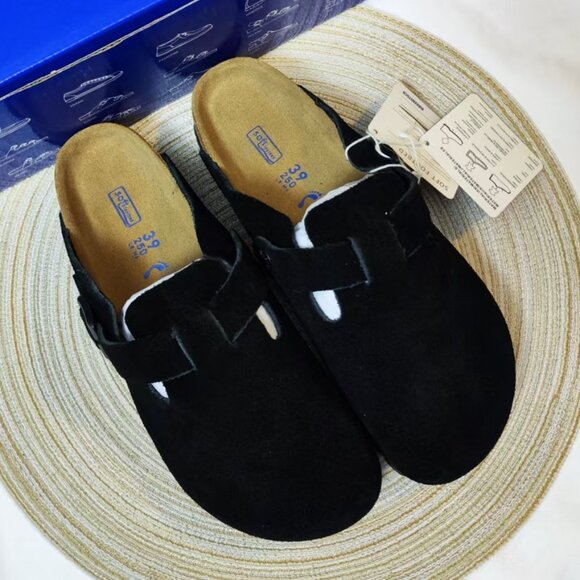 Birkenstock Boston Soft Footbed Clogs - Women's 38 Narrow Black | New Unused - Picture 1 of 6